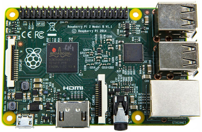 Raspberry Pi 2 модель B с четырехядерным процессором