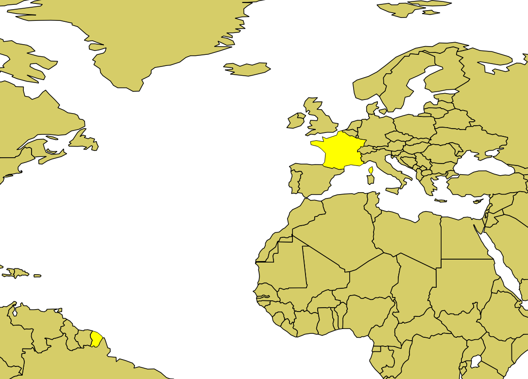 France is selected and highlighted