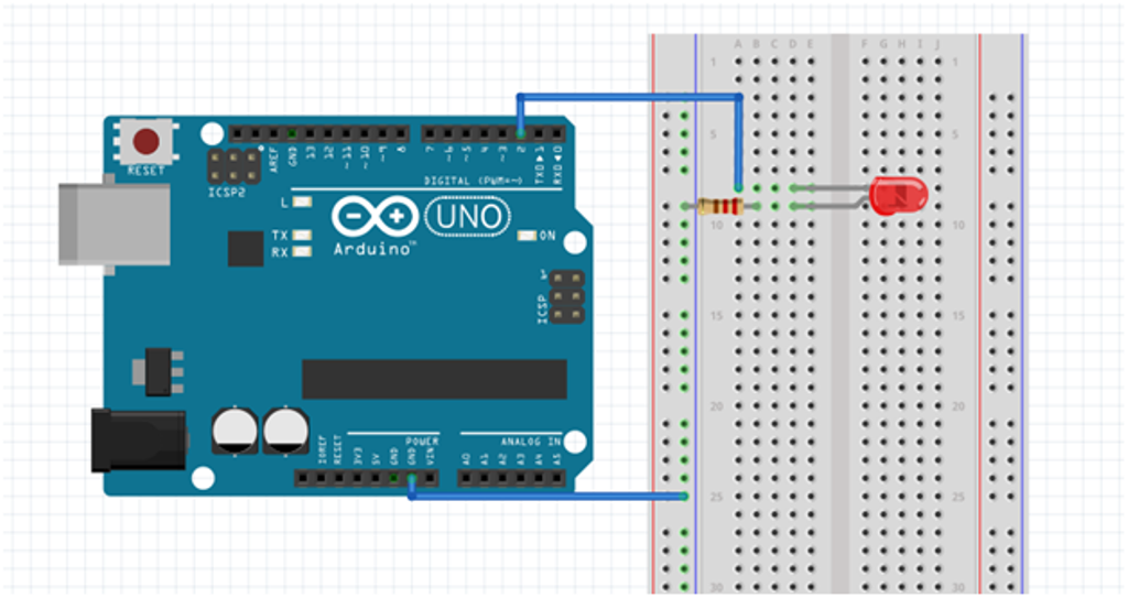 схема соединений: Arduino аналоговые входы/выходы