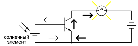 NPN транзистор как простой ключ