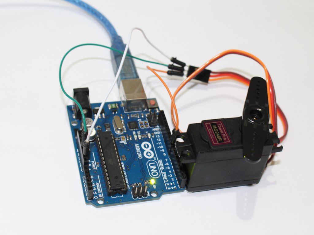 Макет для эксперимента по управлению серводвигателем с Arduino через MATLAB