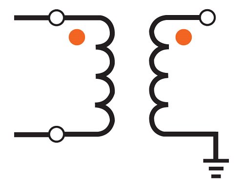 Балун. В данном случае сигнал, подключенный к левым выводам, является дифференциальным, а сигнал, подключенный к правому выводу, является несимметричным