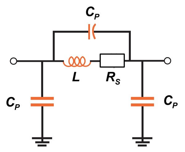 Модель, представляющая реальное электрическое поведение катушки индуктивности