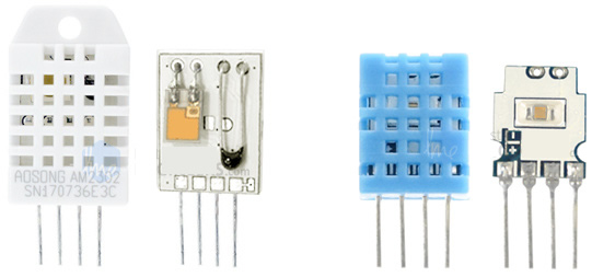 Figure 2 Internals of temperature and humidity sensors DHT11 DHT22 / AM2302