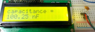 Тестирование измерителя емкости на Arduino – керамический конденсатор 0,1 мкФ
