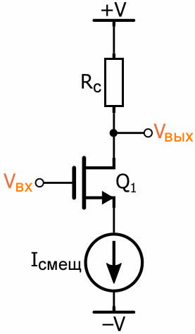 Рисунок 1 Усилитель на MOSFET транзисторе