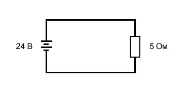 Рисунок 1 Простая схема из резистора и источника напряжения