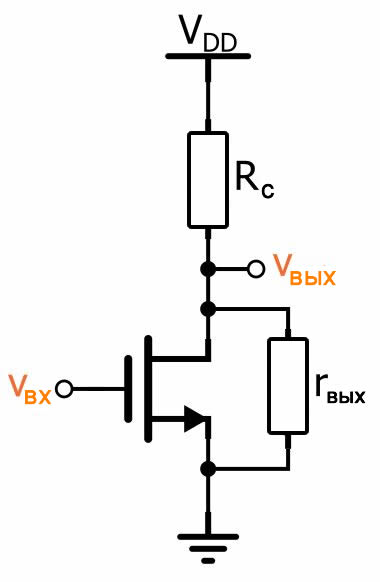 Рисунок 4 Усилитель на MOSFET транзисторе