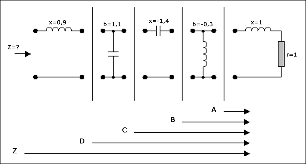 Рисунок 9 – Цепь, показанная на рисунке 8, с элементами, выделенными для анализа