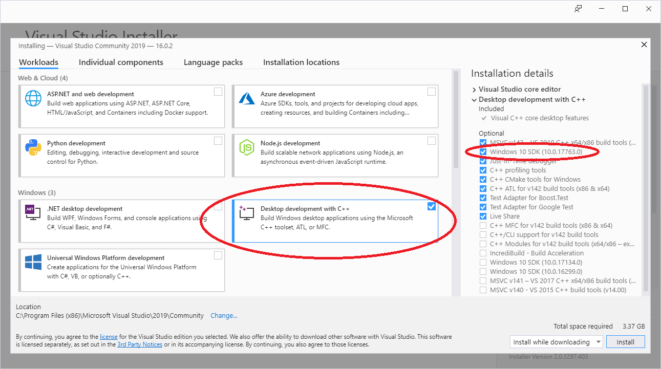 Build install. Установка Visual Studio. Windows 10 SDK Visual Studio. Visual Studio 2019. Visual Studio 2022 community Edition.